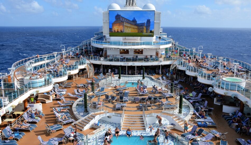 Het zonnedek tijdens een cruise