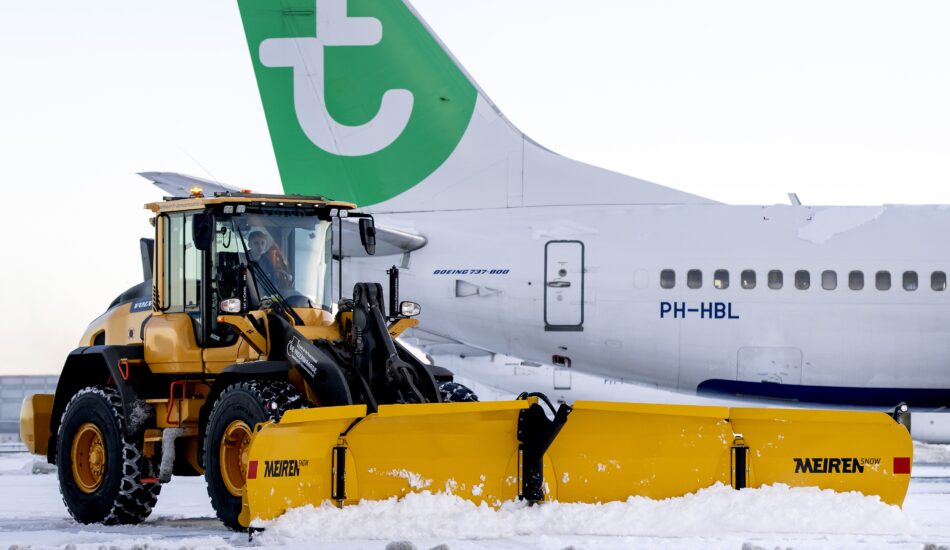 Sneeuw op vliegtuigen.