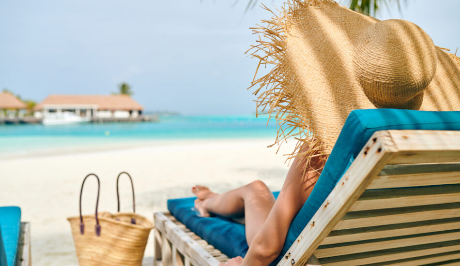 Mevrouw tijdens haar droomvakantie