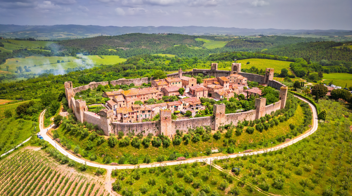 Monteriggiono in Toscane in Italië