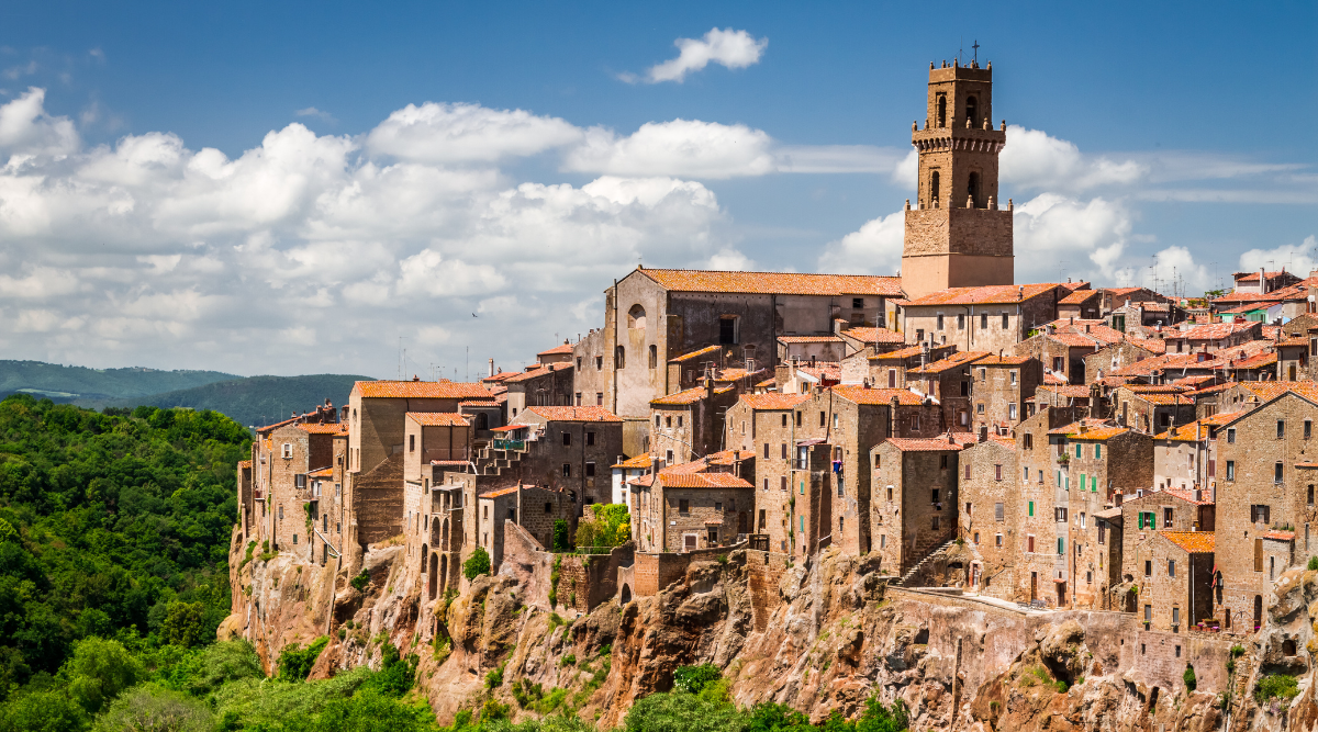 Pitigliano in Toscane in Italië